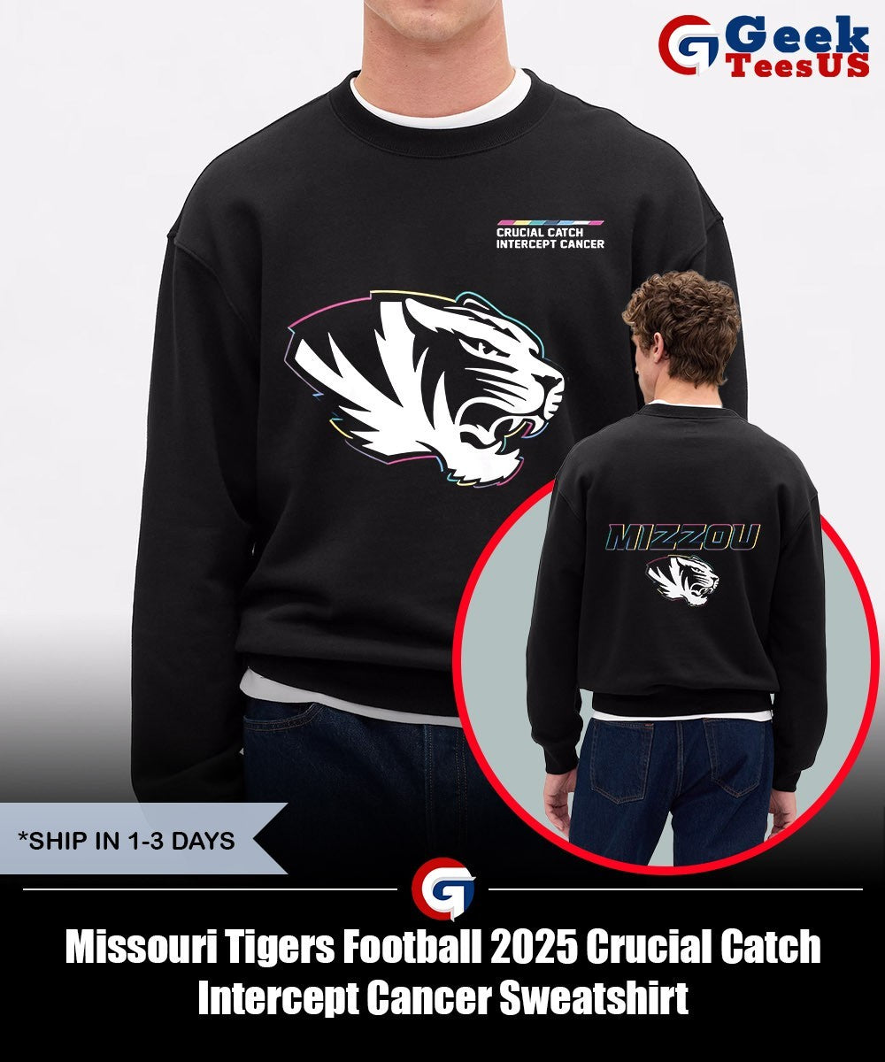 Missouri Tigers Football 2025 Crucial Catch Intercept Cancer shirt