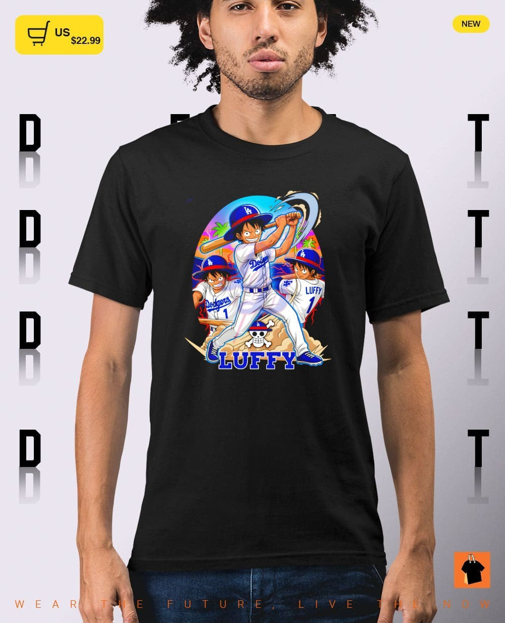 Monkey D. Luffy anime Los Angeles Dodgers Baseball graphic 2026 shirt