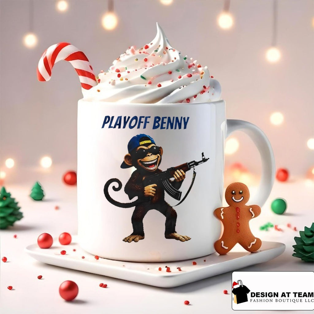 Monkey holding gun Playoffs Benny meme shirt