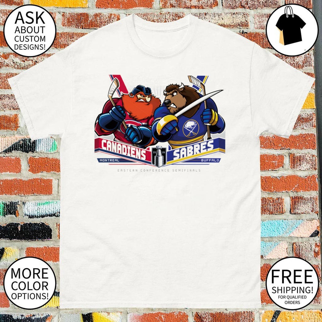Montreal Canadiens vs Buffalo Sabres Hockey mascot Eastern Conference Semifinals shirt
