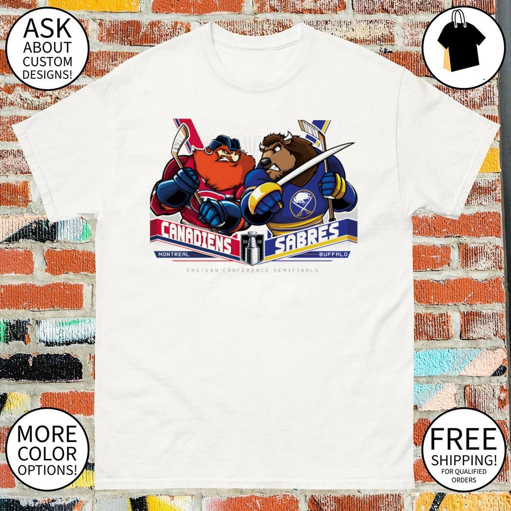 Montreal Canadiens vs Buffalo Sabres Hockey mascot Eastern Conference Semifinals shirt