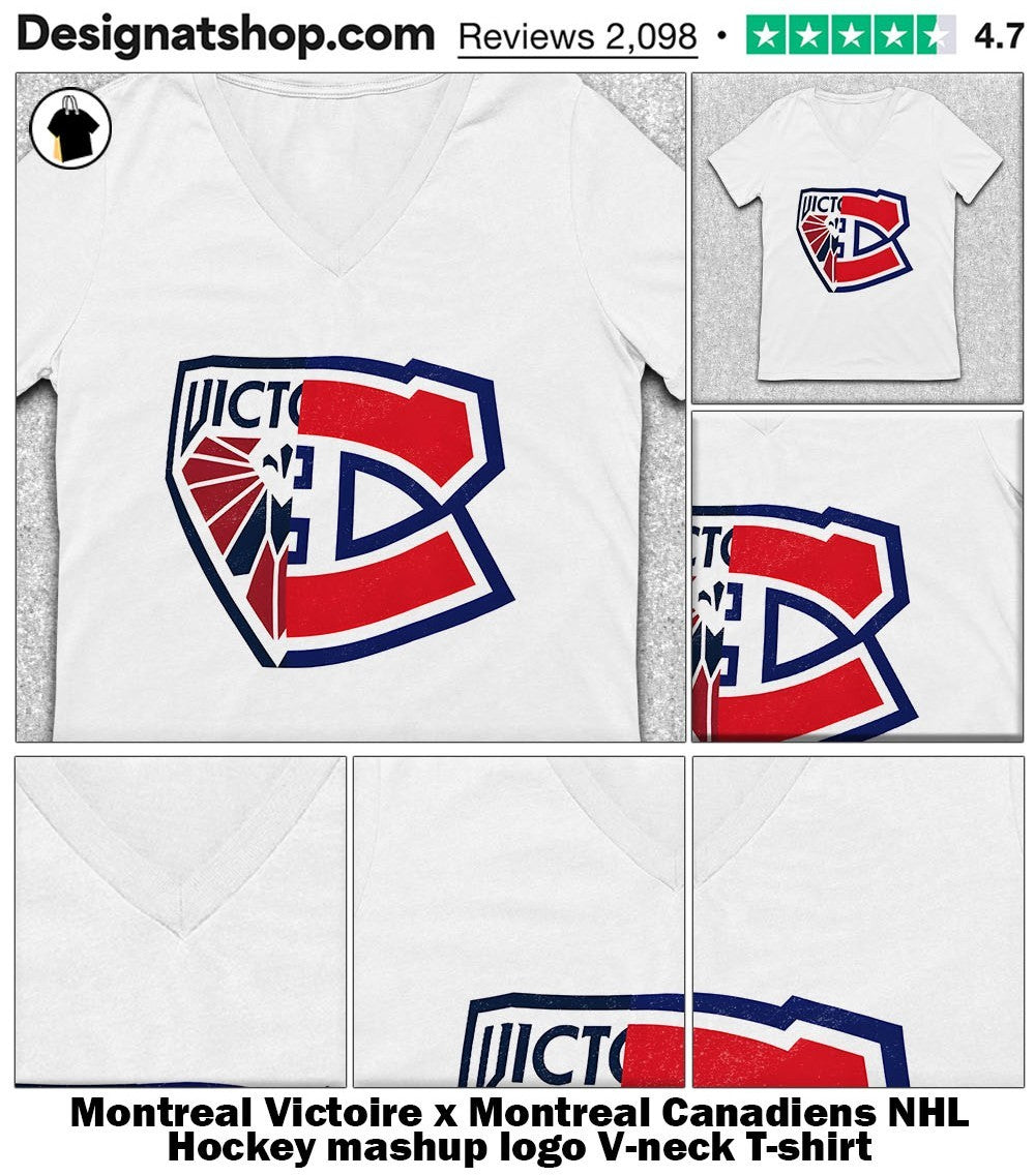 Montreal Victoire x Montreal Canadiens NHL Hockey mashup logo shirt