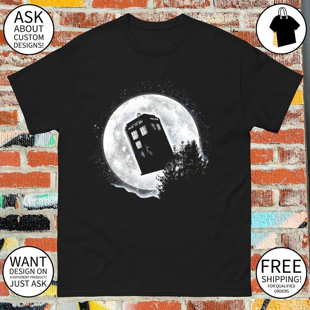 Moonlight time machine doctor who featuring the tardis shirt