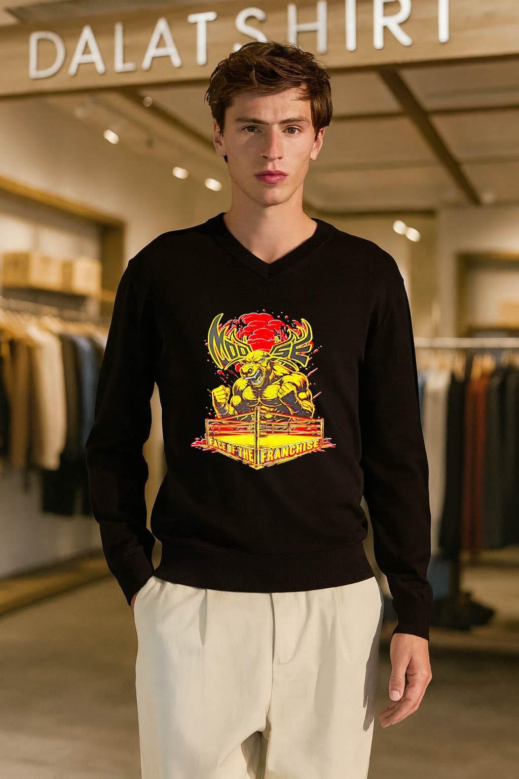 Moose Face Of The Franchise Wrestling Ring Graphic shirt
