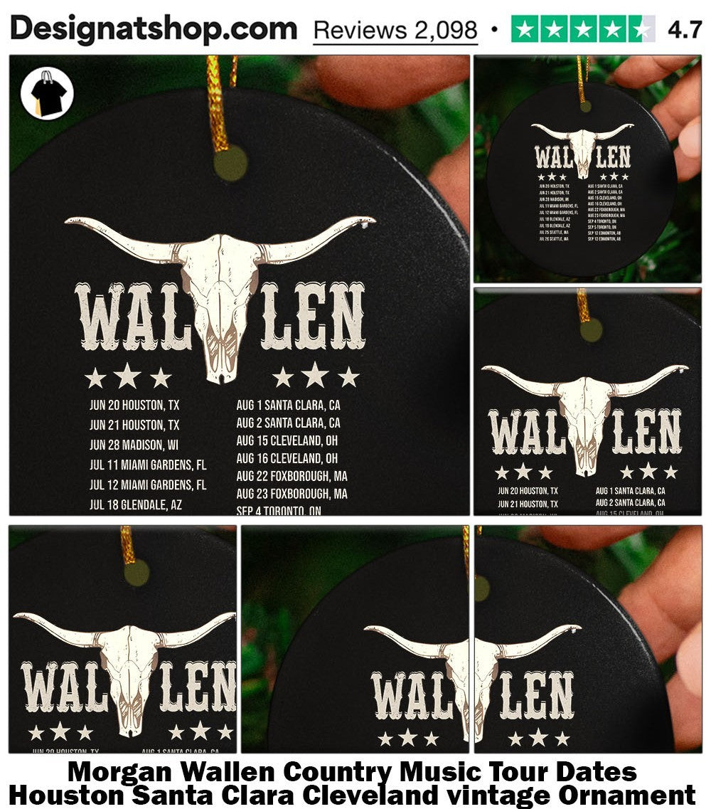 Morgan Wallen Country Music Tour Dates Houston Santa Clara Cleveland vintage shirt