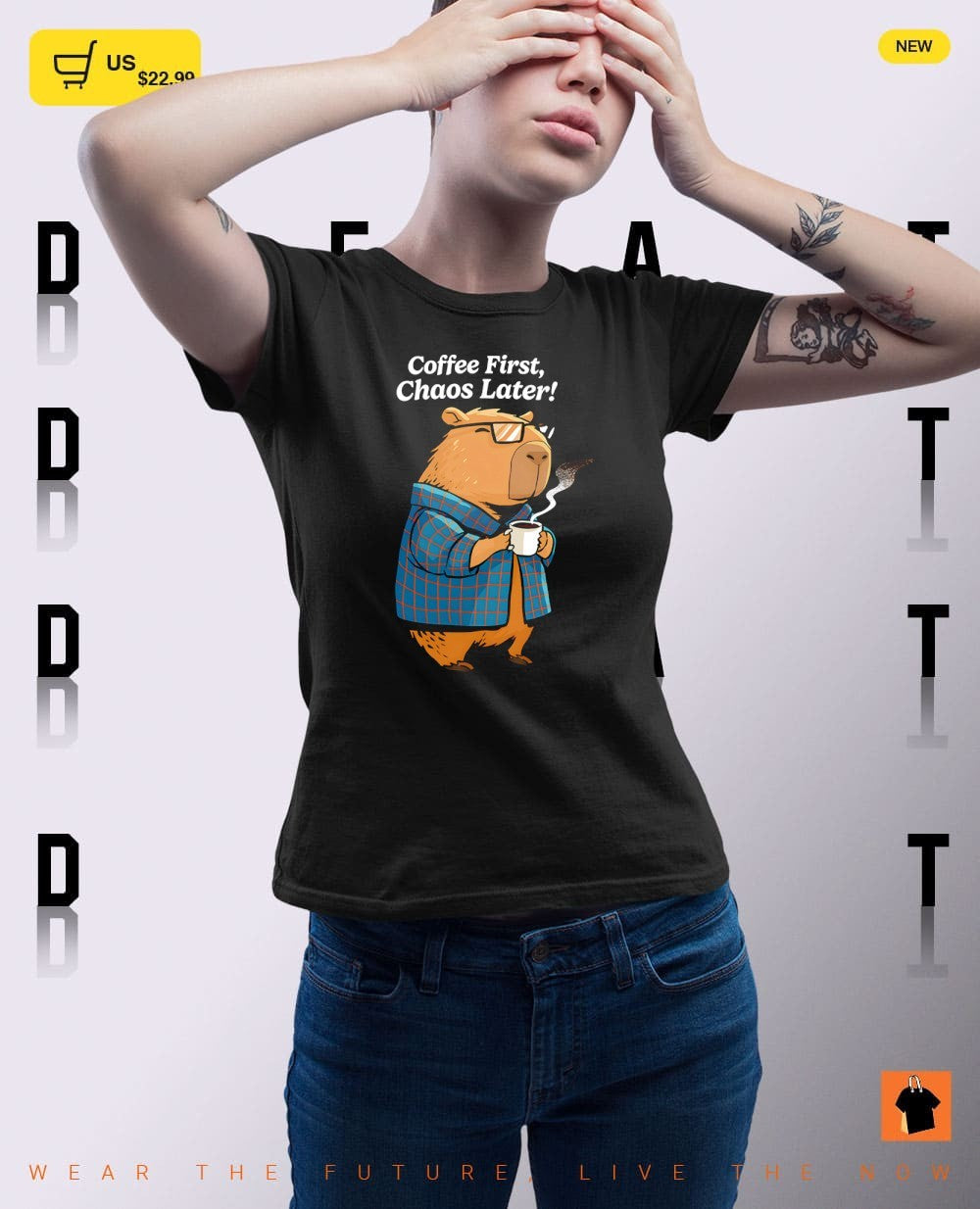 Morning capybara coffee first chaos later shirt