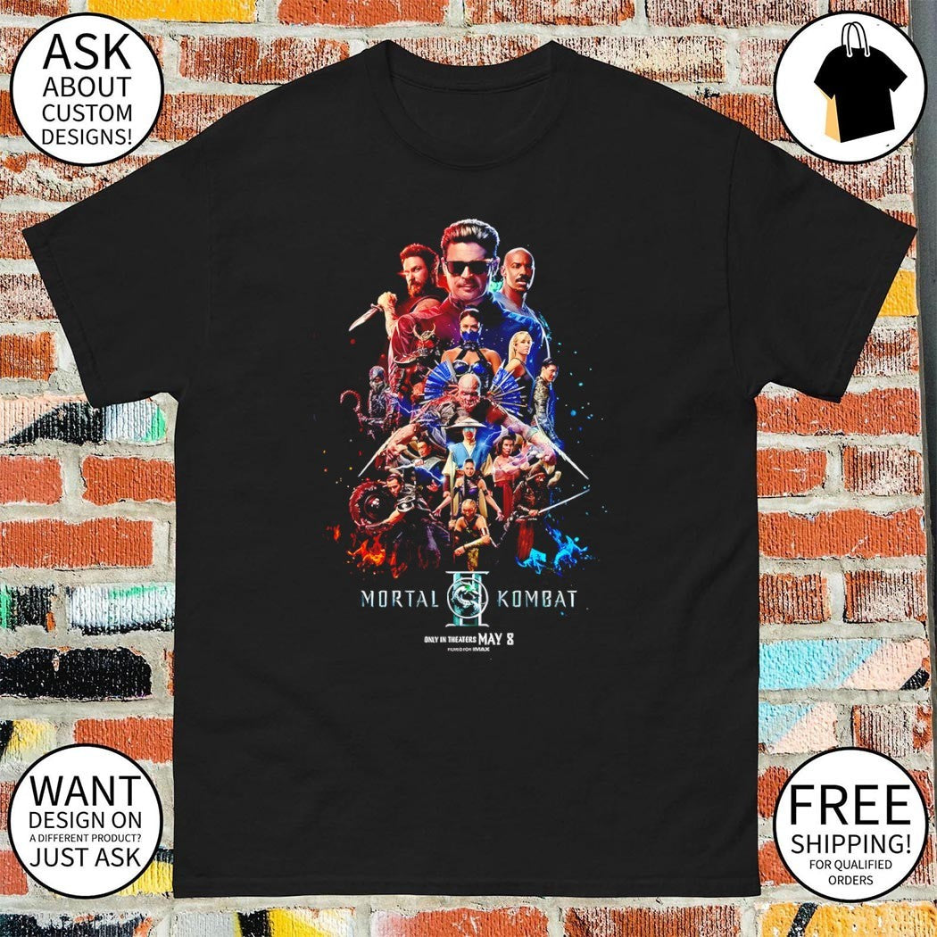 Mortal Kombat II Johnny Cage only in theaters May 8 shirt