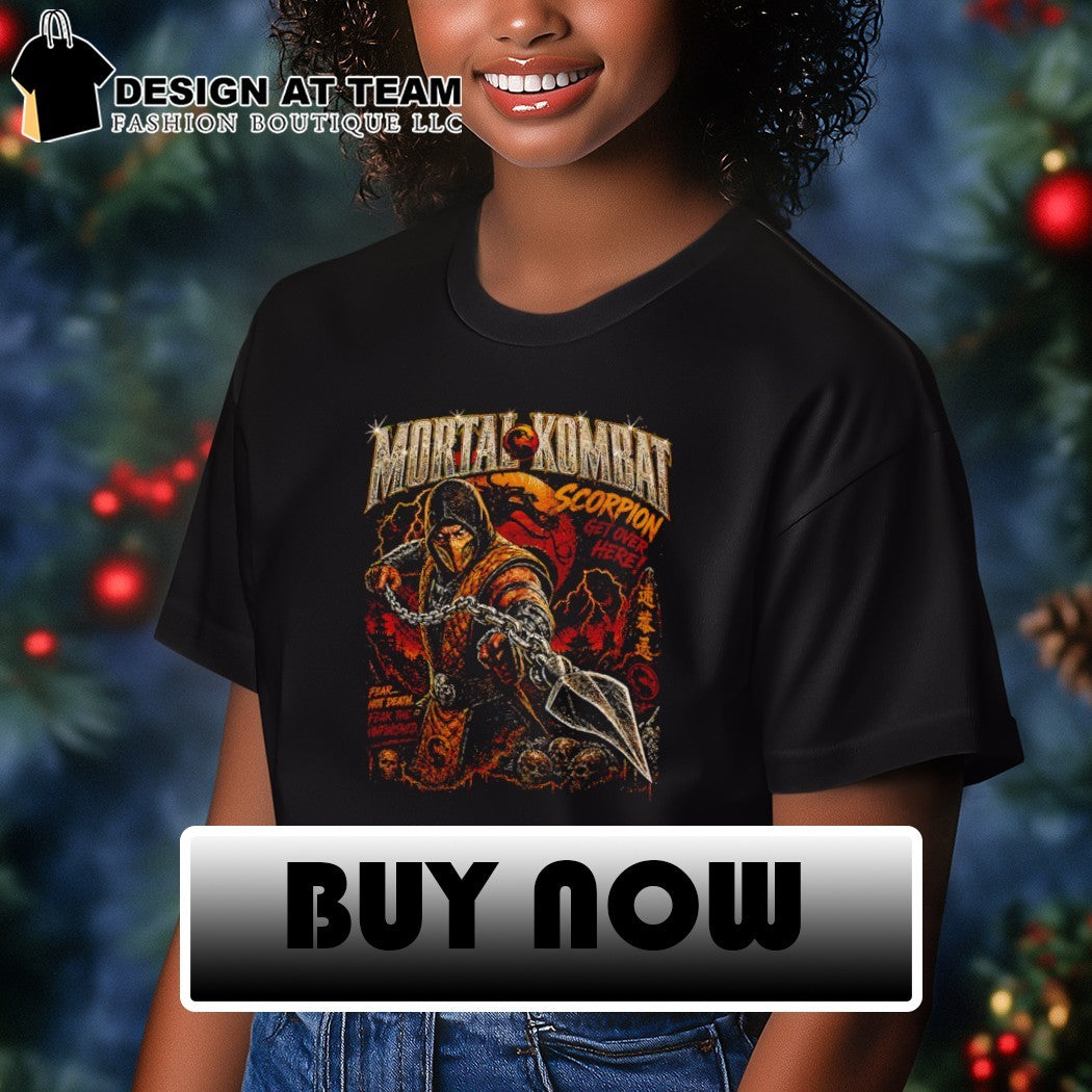 Mortal Kombat Scorpion get over here fear not death shirt