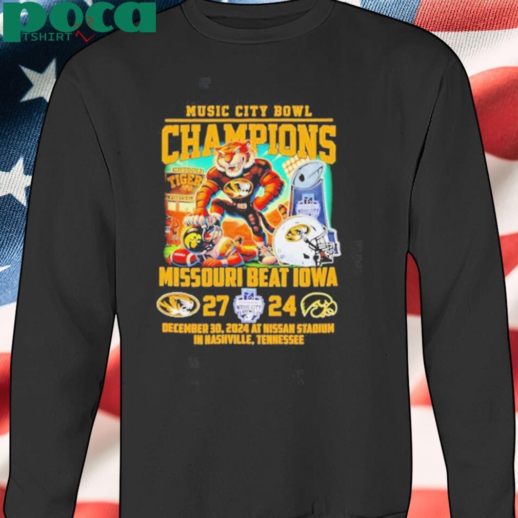 Music City Bowl Champions Missouri beat Iowa mascot shirt