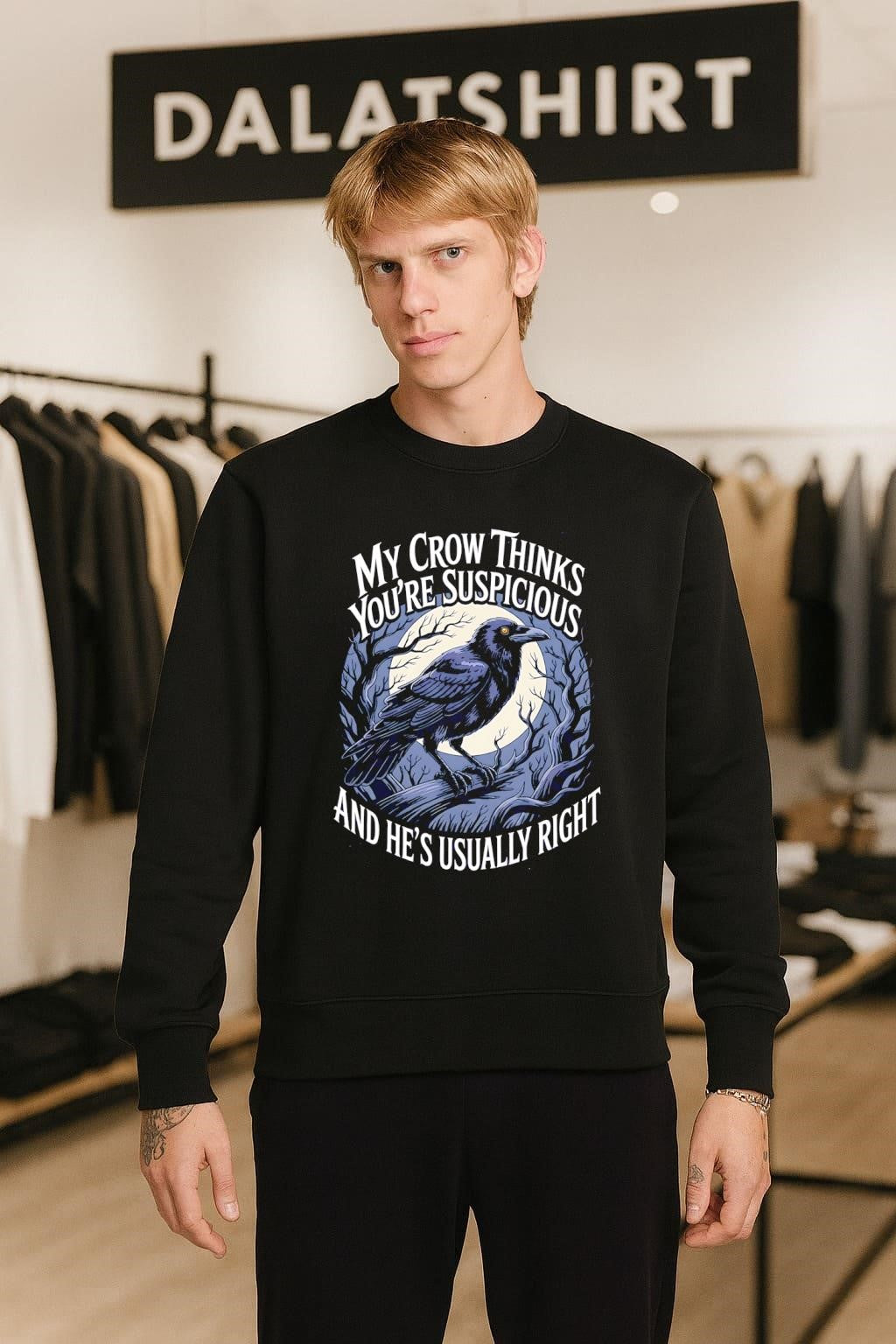 My Crow Thinks You’re Suspicious And He’s Usually Right Bird shirt