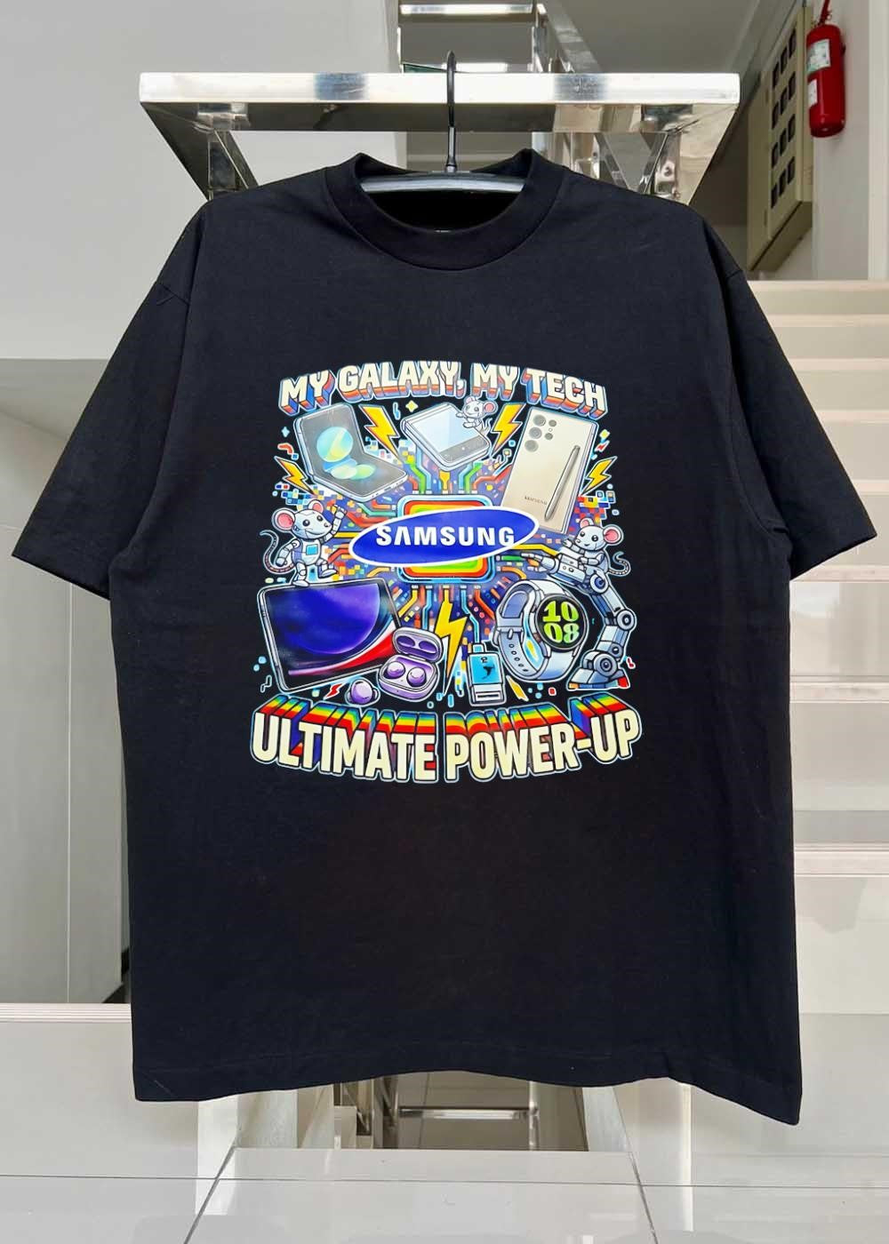 My Galaxy My Tech Ultimate Power-Up Samsung Robot Mouse Tech Devices T-Shirt