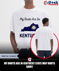 My Roots Are in Kentucky State Map Roots shirt