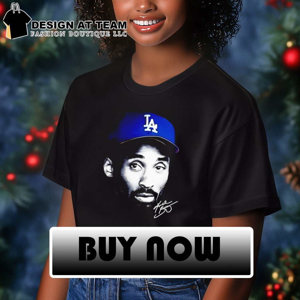 Myles Garrett wearing Kobe Bryant big face Los Angeles Dodgers Baseball signature shirt