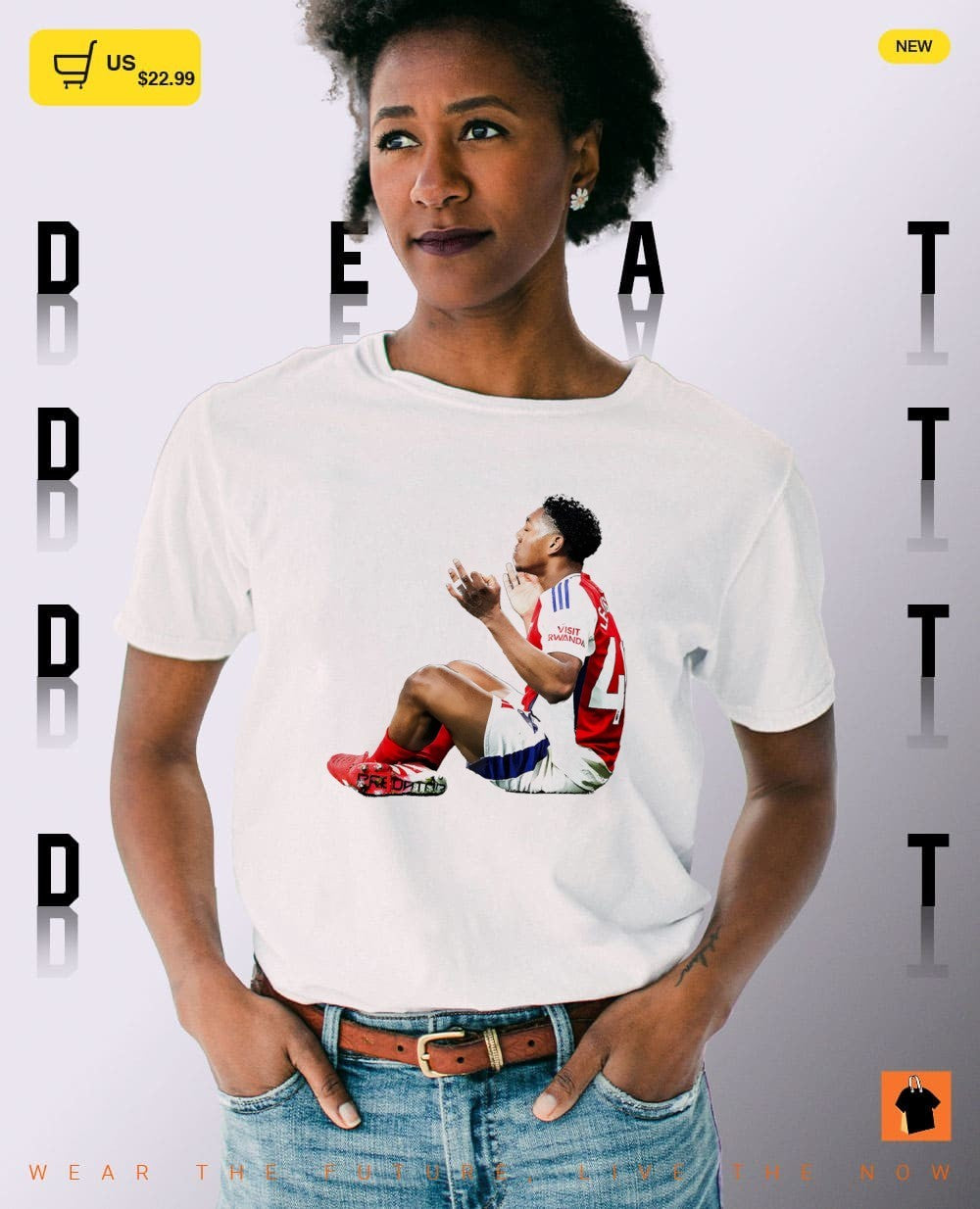 Myles Lewis-skelly Erling Haaland Celebration style Arsenal FC photo shirt