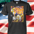 NBA Finals Indiana Pacers Vs OKC Thunder Poster Scoreboard 104-111 OKC Thunder Wins shirt