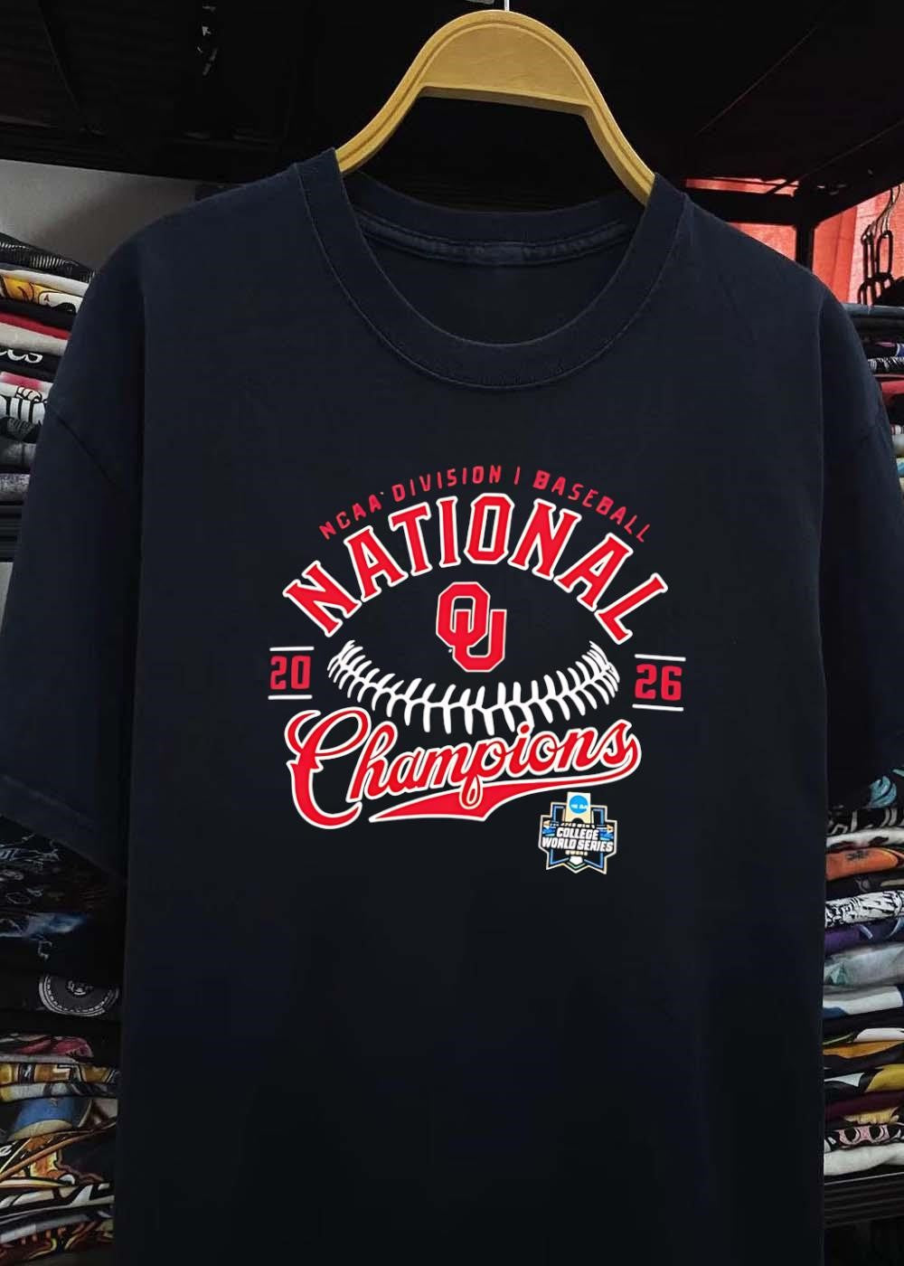 NCAA Division I Baseball National 20 26 Champions Oklahoma Sooners T-Shirt