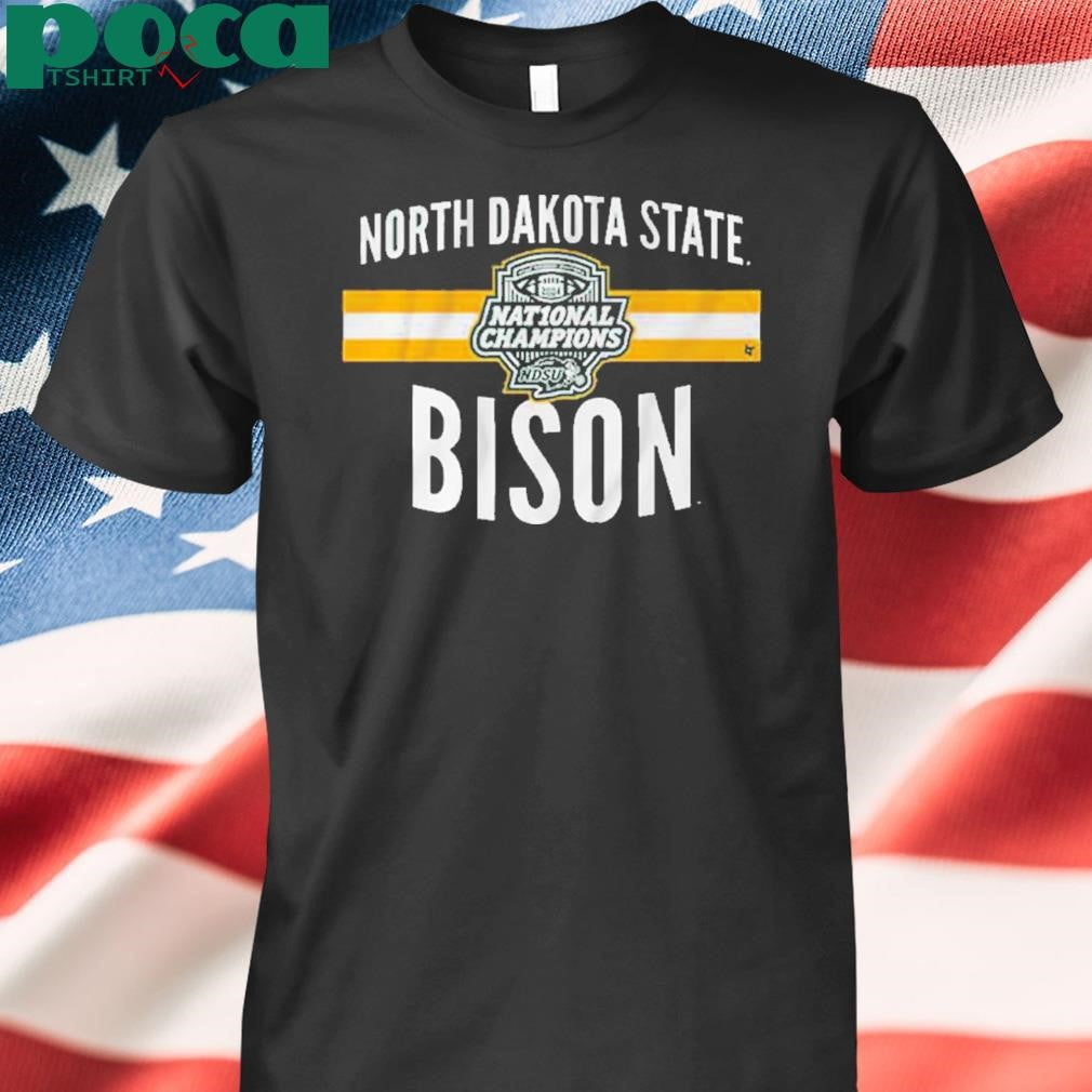 NDSU FOOTBALL 2024 FCS NATIONAL CHAMPS LOGO STRIPE SHIRT