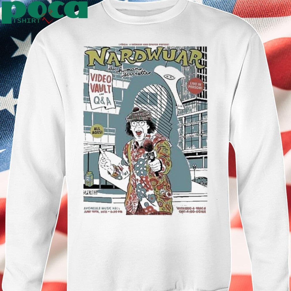 Nardwuar The Human Serviette June 19th 2025 In Chicago At The Avondale Music T-Shirt