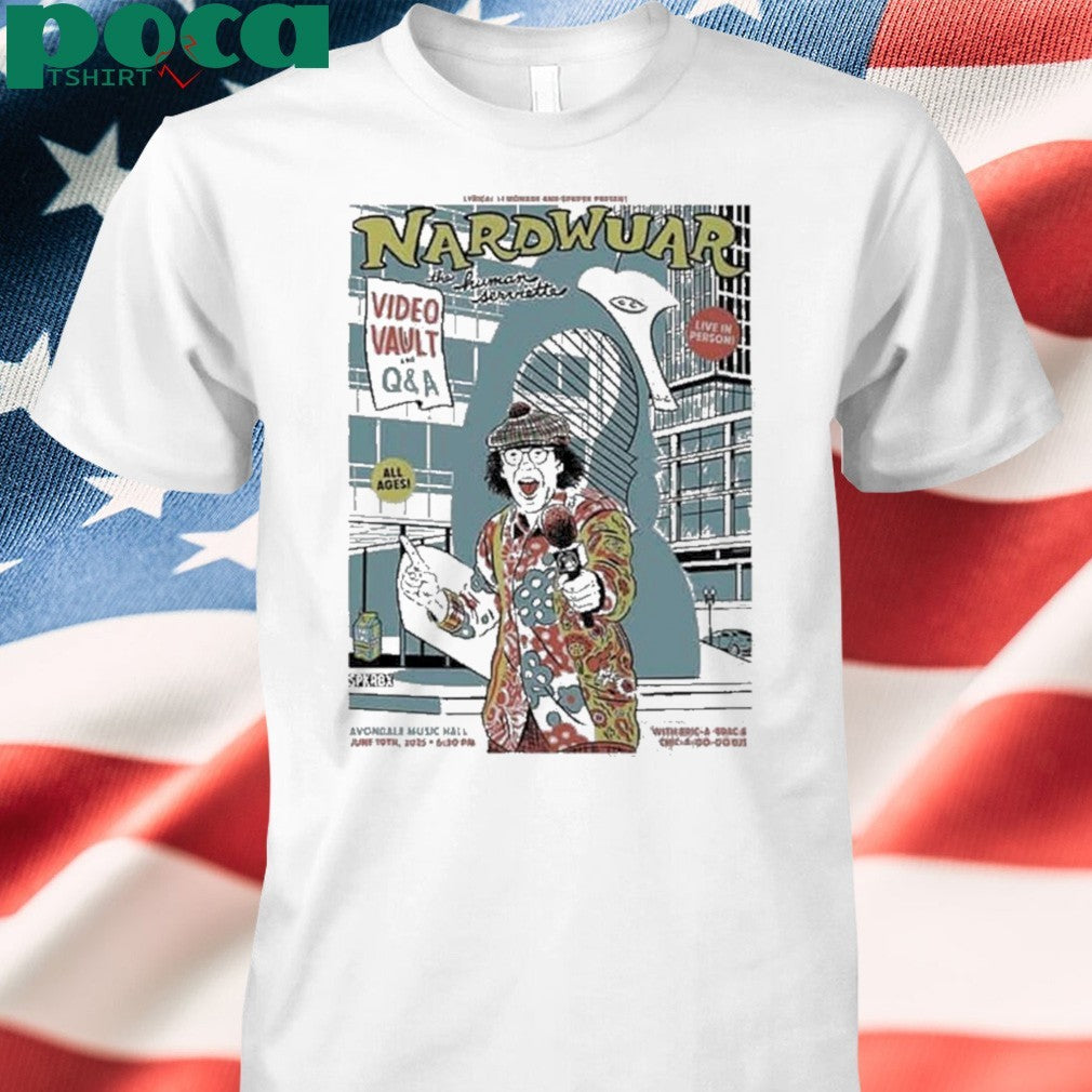 Nardwuar The Human Serviette June 19th 2025 In Chicago At The Avondale Music T-Shirt