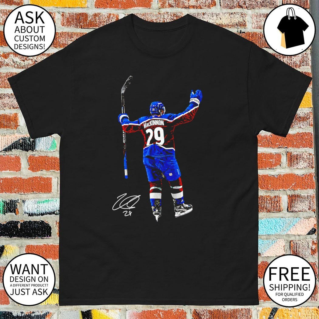 Nathan Mackinnon Colorado Avalanche Hockey NHL Closeout signature shirt