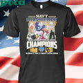 Navy Shipmen 2024 Armed Force Bowl Champion Celebrating T-Shirt