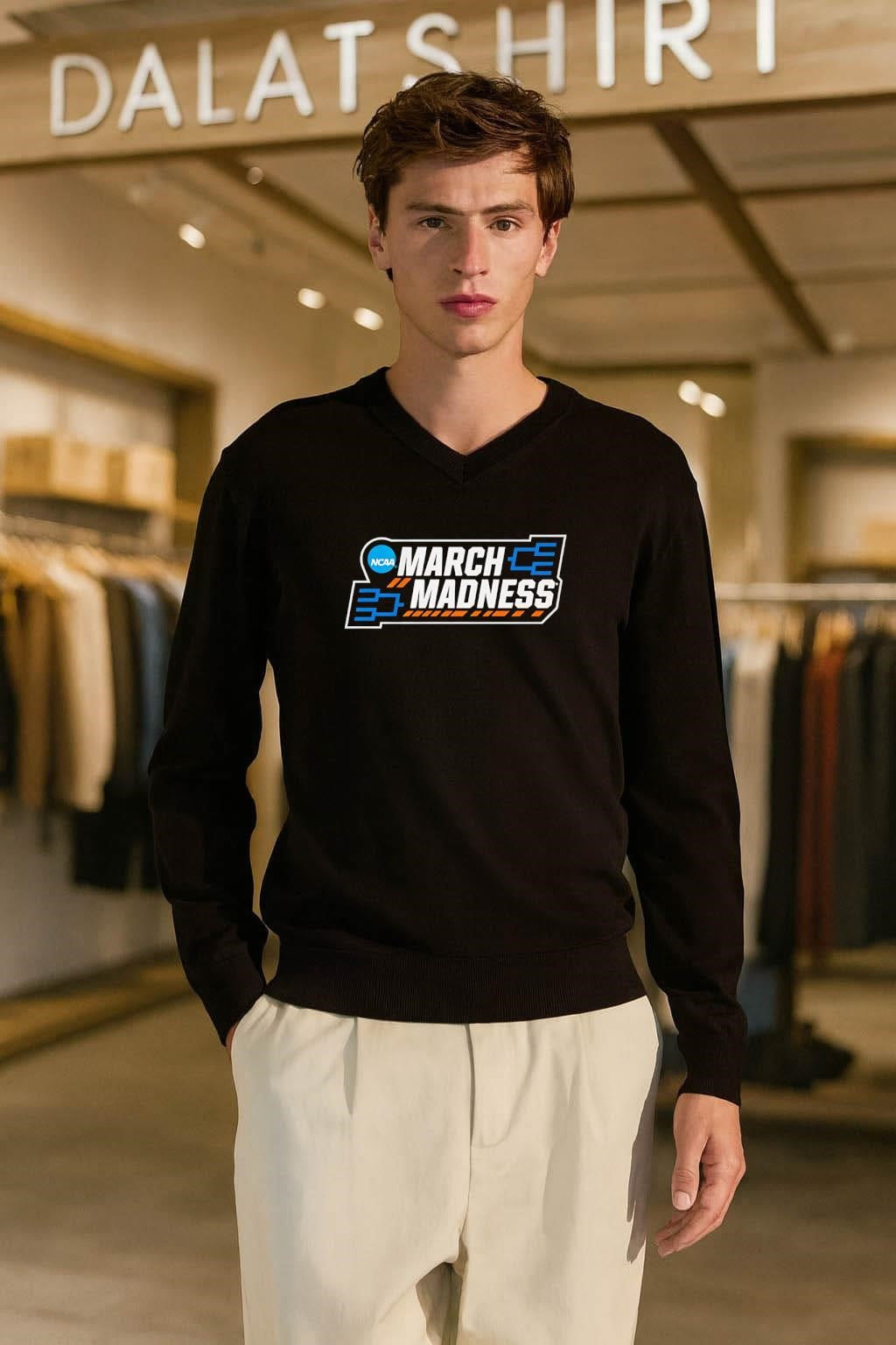 Ncaa March Madness basketball tournament orange bracket graphic shirt