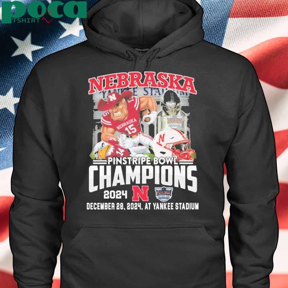 Nebraska Cornhuskers Pinstripe Bowl Champions 2024 Fan Love T-Shirt