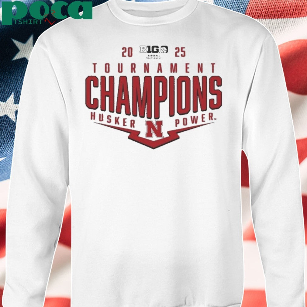 Nebraska Huskers 2025 Big Ten Baseball Conference Tournament Champions Playoff Pitch shirt