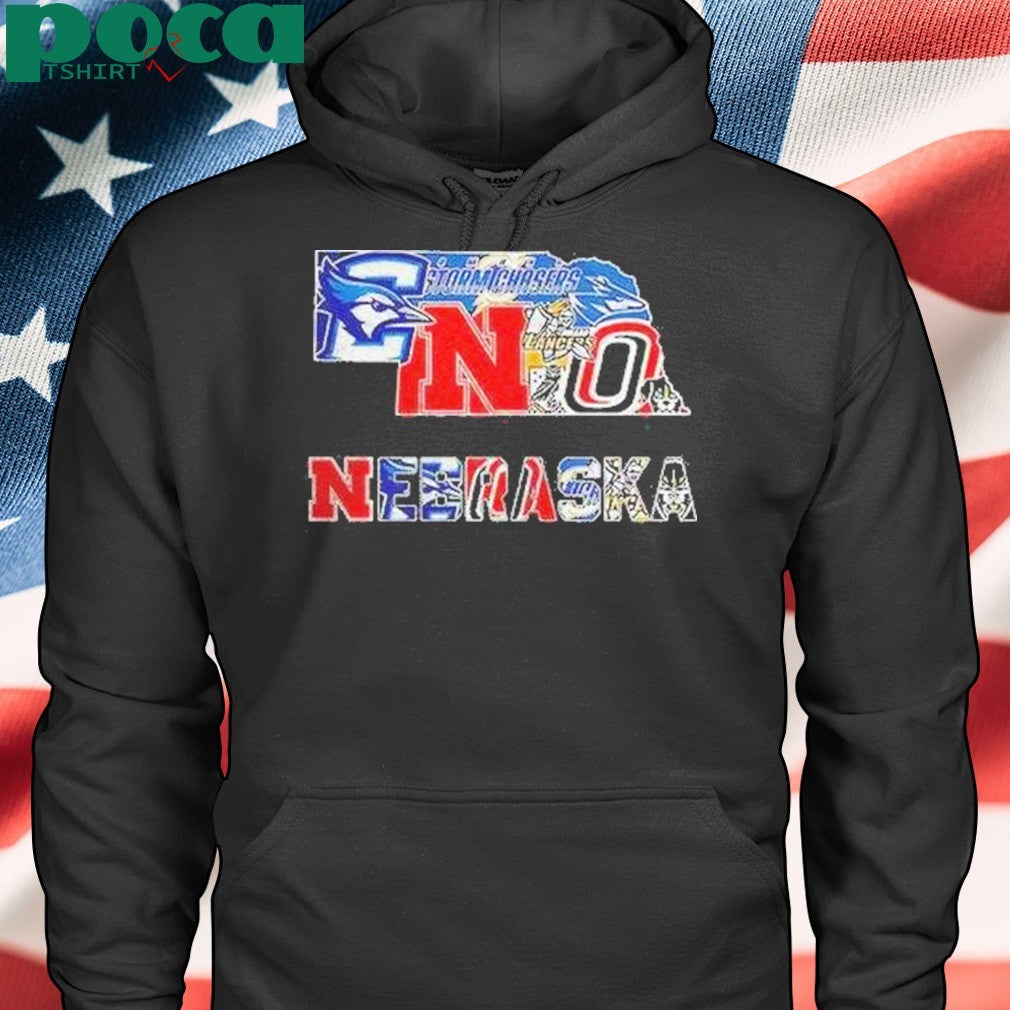 Nebraska Sports Team Map Logo Shirt