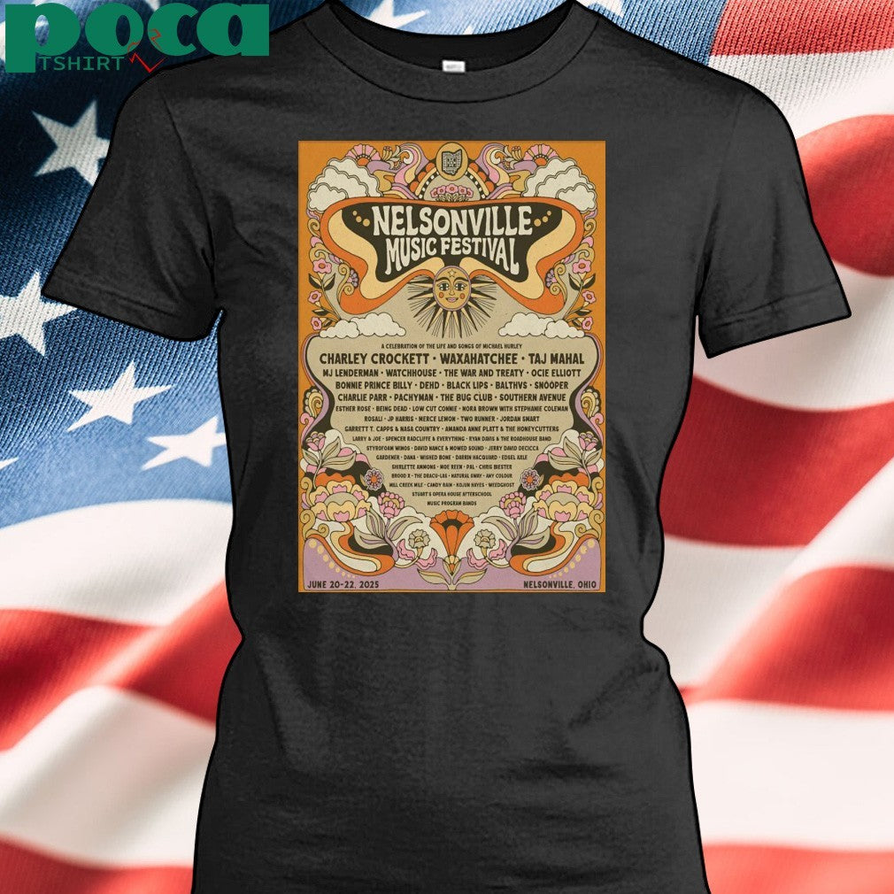 Nelsonville Music Festival Jun 20-22 2025 Nelsonville OH Poster shirt