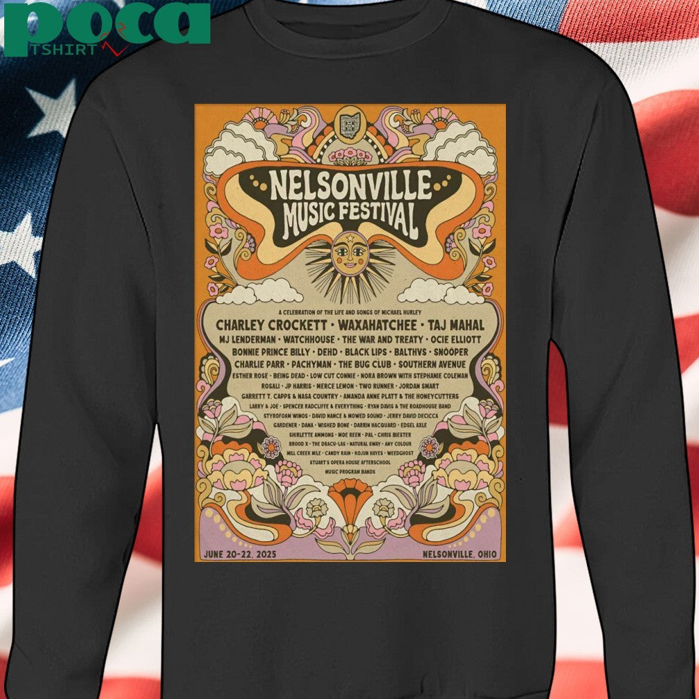 Nelsonville Music Festival Jun 20-22 2025 Nelsonville OH Poster shirt