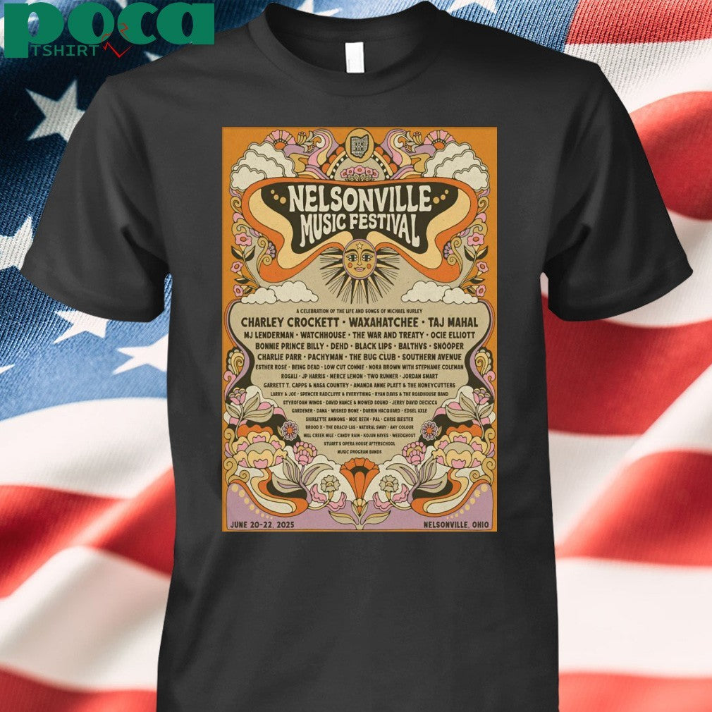 Nelsonville Music Festival Jun 20-22 2025 Nelsonville OH Poster shirt