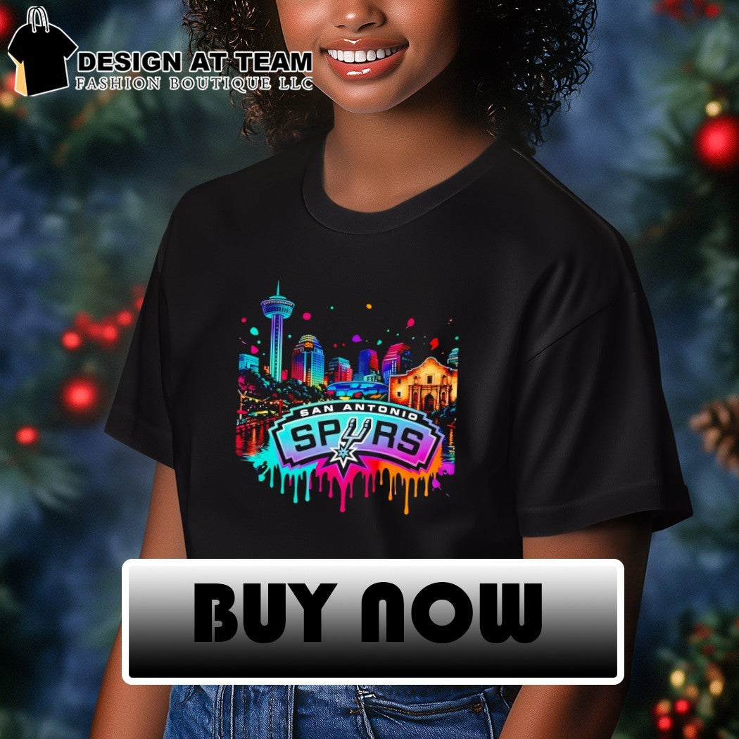 Neon City Skyline San Antonio Spurs Basketball NBA Team 2026 shirt