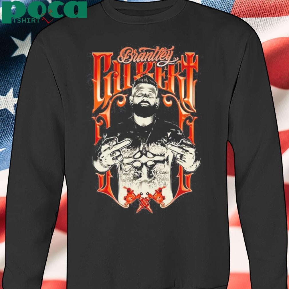 New Brantley Gilbert Frame Tattoos Bleach Wash Shirt