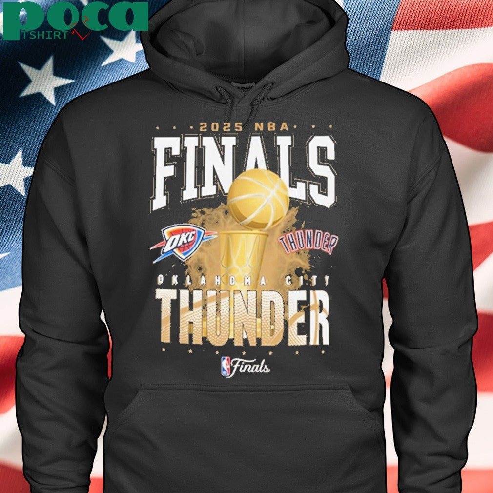 New Era Oklahoma City Thunder Black 2025 Finals Participant shirt