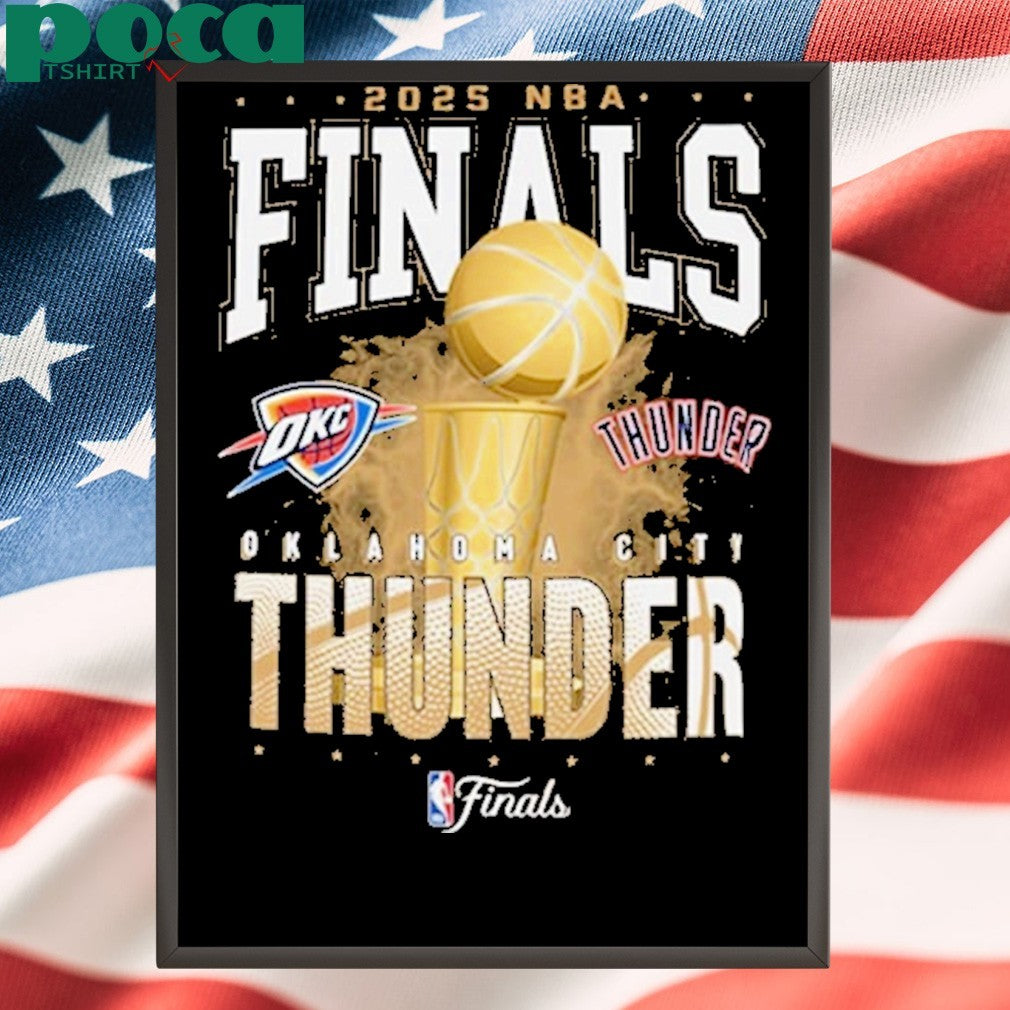 New Era Oklahoma City Thunder Black 2025 Finals Participant shirt