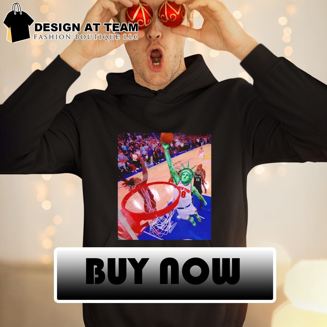New York Basketball OG Anunoby Tip-In Statue of Liberty shirt