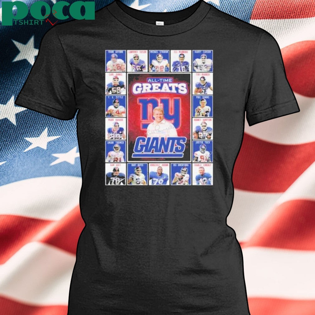 New York Giants All-Time Greats Of The Giants Football 2025 Shirt