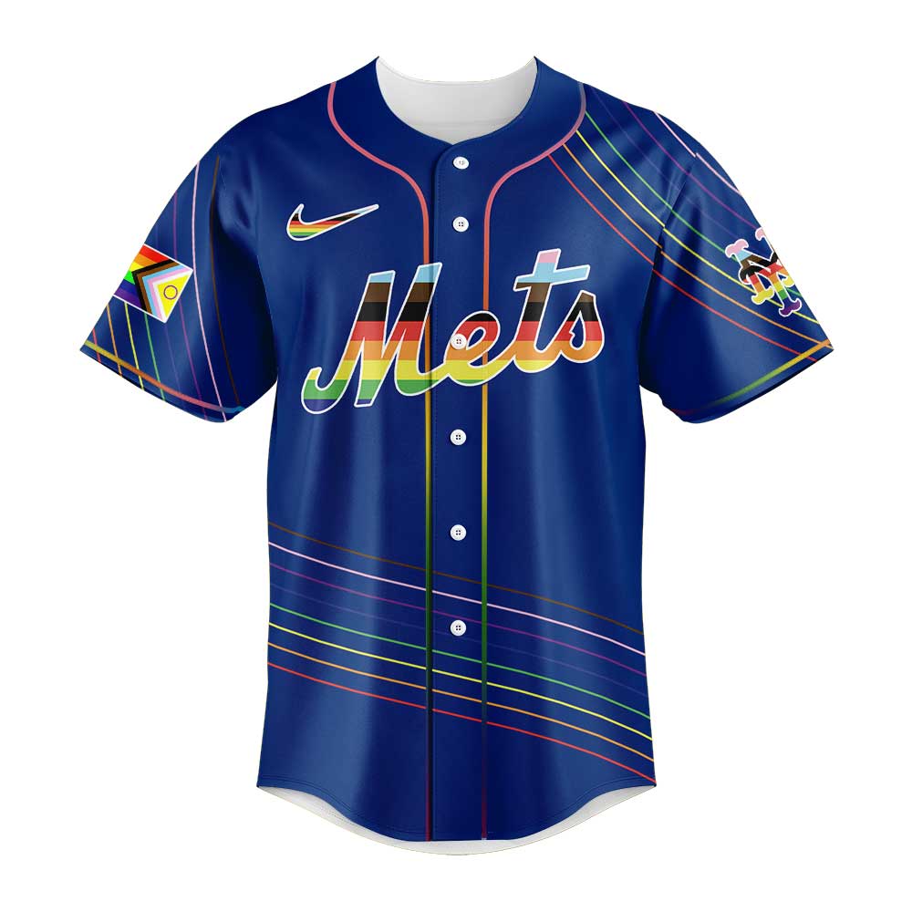 New York Mets Happy Pride Month Blue Jersey