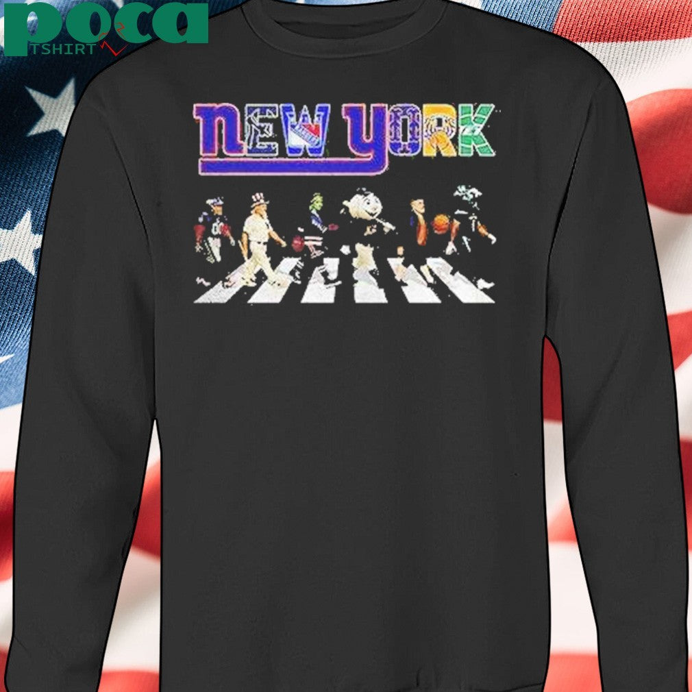 New York Sports Teams Mascot Abbey Road Shirt