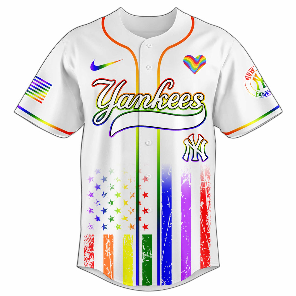 New York Yankees Happy Pride Month Baseball Jersey