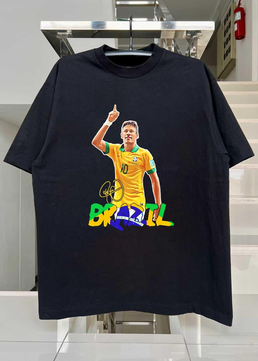 Neymar Pointing Finger Brazil Shirt