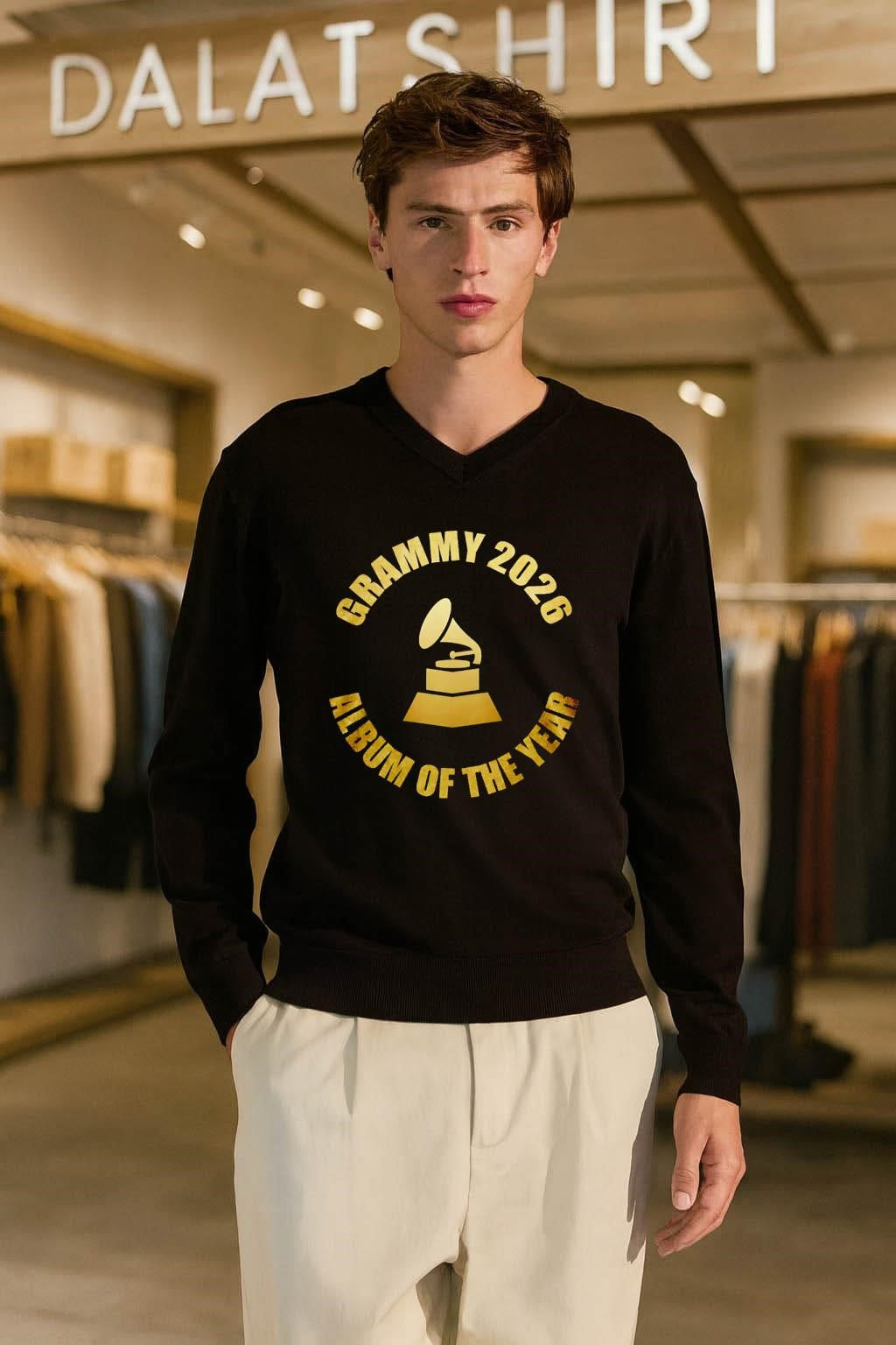 Gold Grammy 2026 Album Of The Year Music Trophy Award Graphic shirt