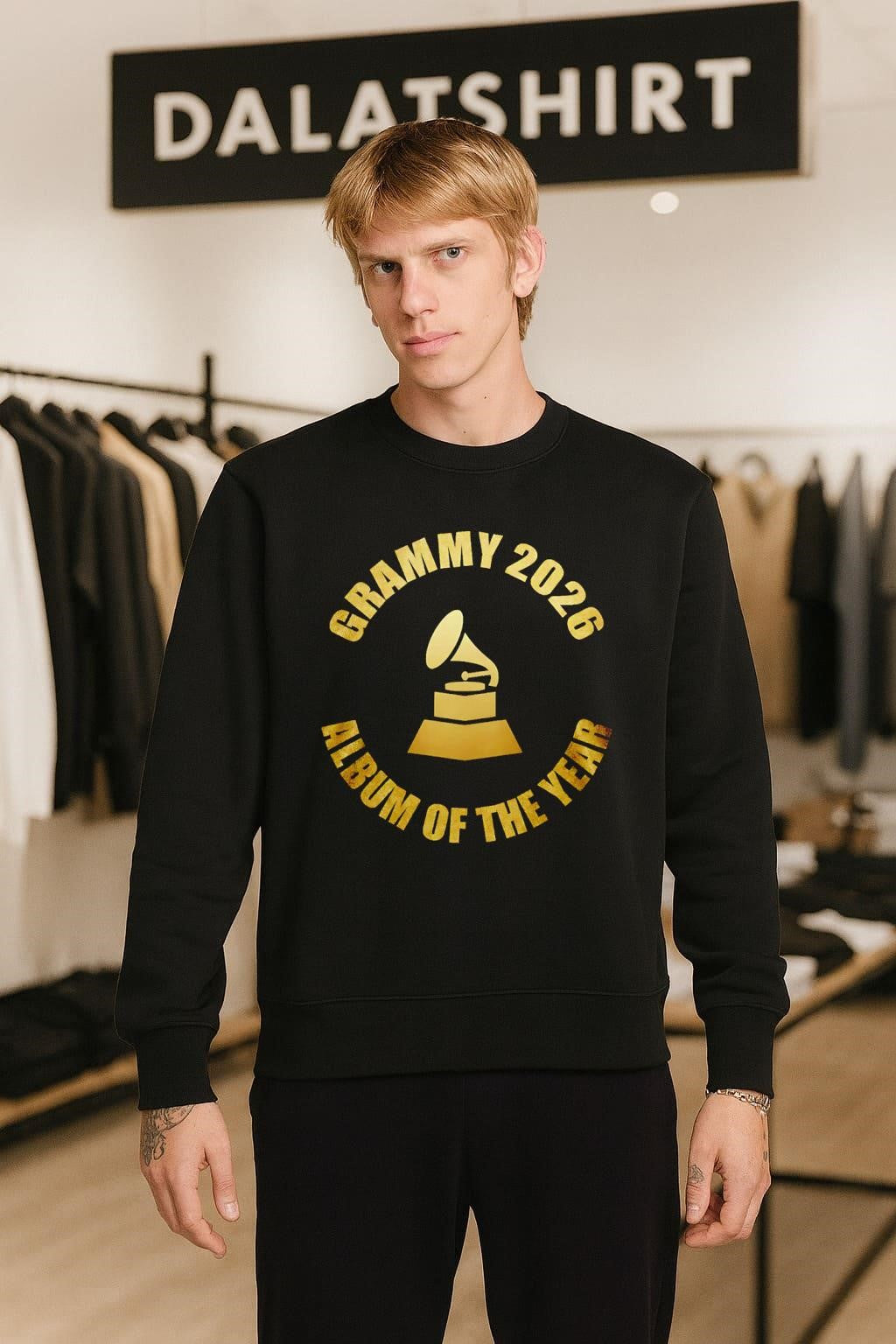 Gold Grammy 2026 Album Of The Year Music Trophy Award Graphic shirt