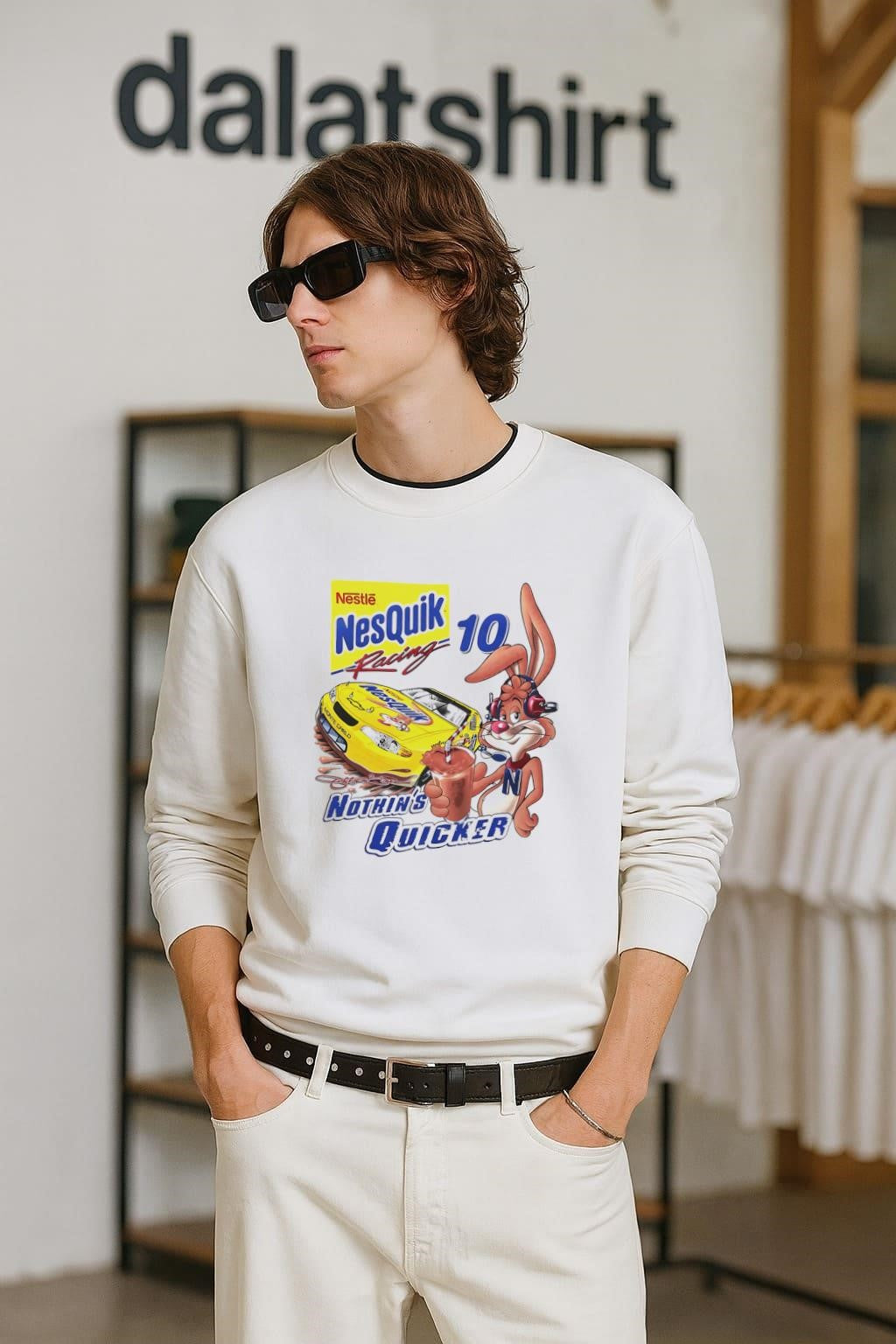 Nesquik x Nascar Nothin’s Quicker cartoon shirt