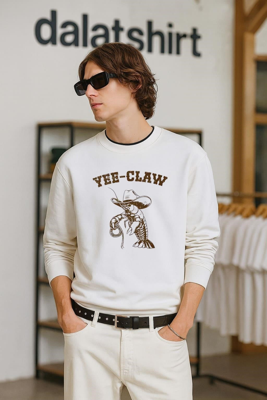 Yee Claw Crayfish cowboy shirt
