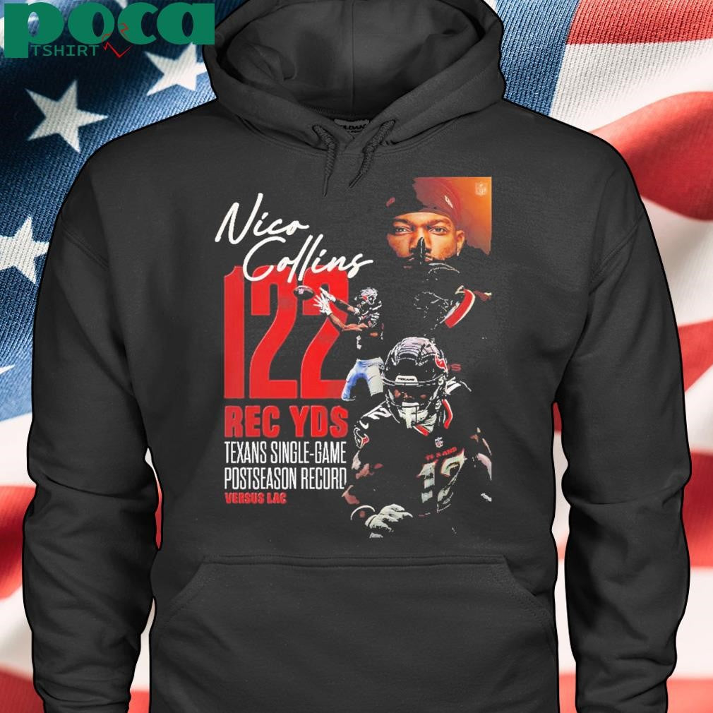 Nico Collins Make Texans History 122 Rec YDS Texans Single Game Postseason Record Unisex T-Shirt
