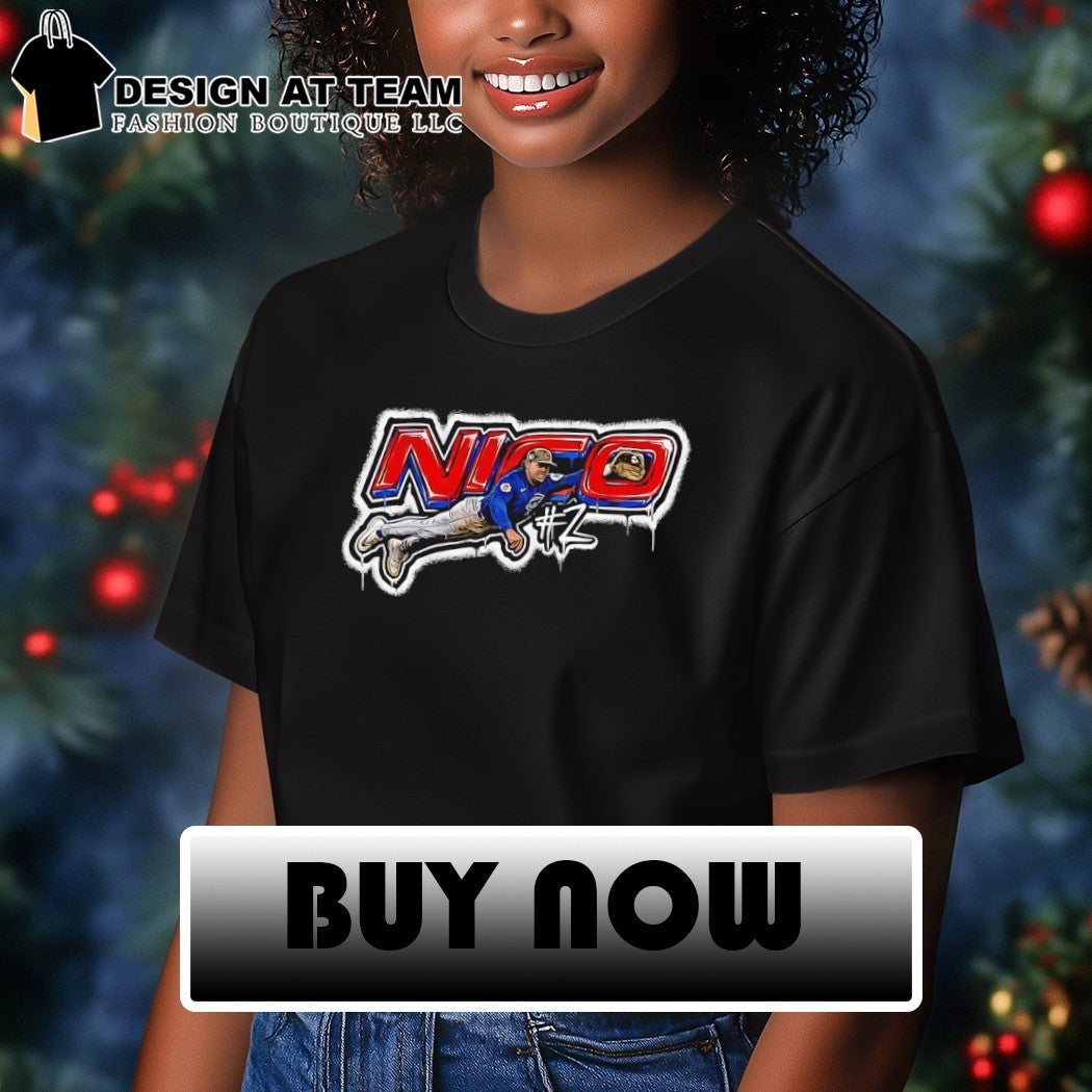 Nico Hoerner #2 Chicago Cubs Baseball MLB 2026 graffiti shirt