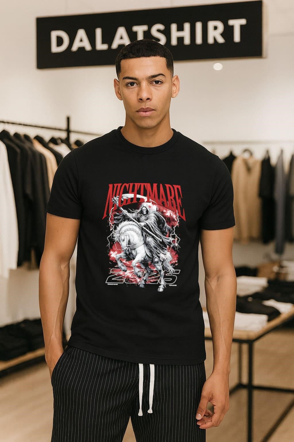 Nightmare Grim Reaper Riding White Horse 2026 Graphic shirt