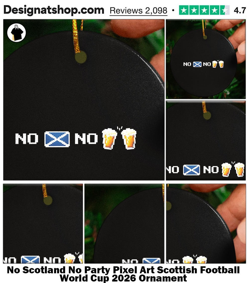 No Scotland No Party Pixel Art Scottish Football World Cup 2026 shirt